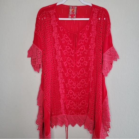 Johnny Was Embroidered Eyelet Tunic - Picture 1 of 4